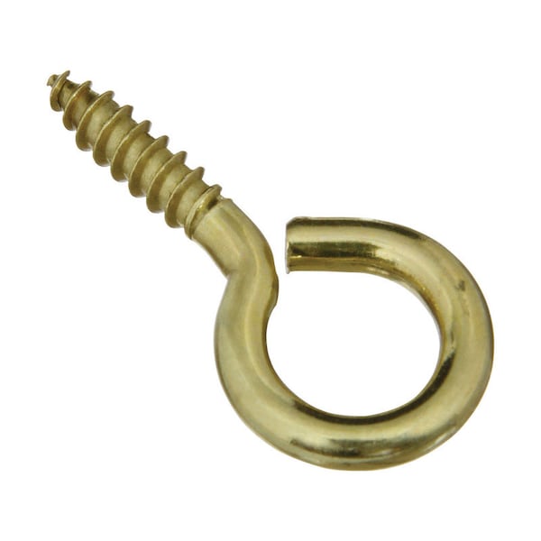 National Hardware National Hardware 0.16 in. D X 1-5/8 in. L Polished Brass Screw Eye 25 lb. cap. 3 pk N119-362 - main